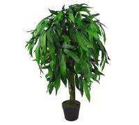 Leaf 100cm Design UK Artificial Realistic Mango Plant / Tree in Green Leaf Green