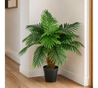 Leaf 100cm UK Large Realistic Artificial Palm Tree in Green Leaf Green