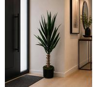 Leaf 100cm YukkaTree in Pot Artificial Premium in Green Leaf Green