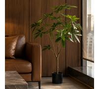 Leaf 120Cm Artificial Money Plant Pachira Realistic Faux Tree Premium