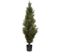 Leaf 120cm Artificial Natural Look Cedar Cypress Tree in Green Leaf Green