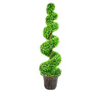 Leaf 120cm Artificial Purple Large Spiral with Decorative Planter in Green Leaf Green