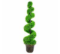 Leaf 120cm Artificial Purple Large Spiral with Decorative Planter in Green Leaf Green