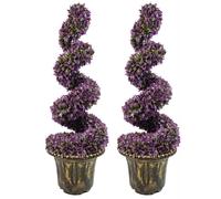 Leaf 120cm Artificial Purple Large Spiral with Decorative Planter Leaf Purple