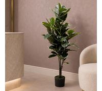 Leaf 120Cm Artificial Rubber Tree Premium