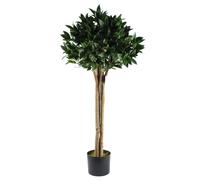 Leaf 120cm Bay Tree Laurel UV Resistant Outdoor in Dark Green Leaf Dark Green