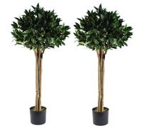 Leaf 120cm Bay Tree Laurel UV Resistant Outdoor in Green Leaf Green