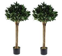 Leaf 120cm Bay Tree Laurel UV Resistant Outdoor in Green Leaf Green