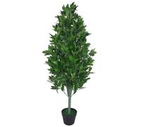 Leaf 120cm Realistic Artificial Bay Cone Laurel Topiary in Green Leaf Green