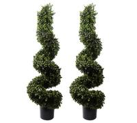 Leaf 120Cm Spiral Boxwood Artificial Tree Uv Resistant Outdoor