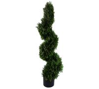 Leaf 120cm Spiral Cedar Tree Artificial Topiary - 120cm - Green - 120cm