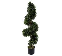 Leaf 120Cm Sprial Buxus Artificial Tree Uv Resistant Outdoor Topiary