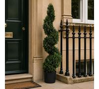 Leaf 120cm Sprial Cedar Tree Artificial Topiary in Green Leaf Green