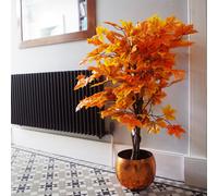 Leaf 125cm Orange Maple Acer Extra Large Artificial Tree Leaf Orange