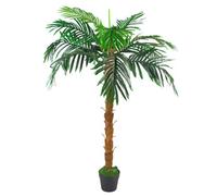 Leaf 130Cm Artificial Princess Palm Tree Natural Trunk