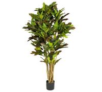 Leaf 150Cm Artificial Croton Tree Potted In Plastic Pot