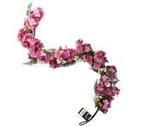 150cm Artificial Hanging Trailing Pink Blossom Garland Leaf Pink One Size