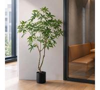Leaf 150Cm Artificial Money Tree Pachira Realistic Faux Tree Premium