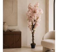 Leaf 150cm Artificial Pink Cherry Blossom Tree Leaf Pink