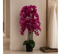 Leaf 150Cm Giant Purple Orchid Plant Artificial 189 Flowers Real Touch