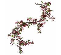 Leaf 150cm Luxury Christmas Natural Look Red Berry Floristry Garland - 150cm - Green/Red - 150cm