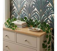 Leaf 160cm Artificial Round Pilea Garland Hanging Decoration in Green Leaf Green