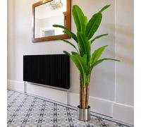 Leaf 180cm Artificial Banana Tree Tropical Plant Silver Planter Premium in Green Leaf Green