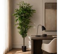Leaf 180Cm Artificial Ficus Tree Green Realistic Premium