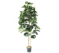 Leaf 180cm Artificial Fiddle Fig Deluxe Tree - 180cm - 180cm - Green