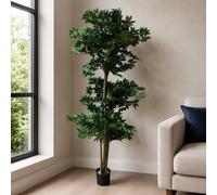Leaf 180Cm Artificial Fire Retardant Lychee Ball Tree And Trunk