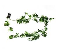 Leaf 180cm Artificial Hanging Trailing Variegated Monstera Plant in Green Leaf Green