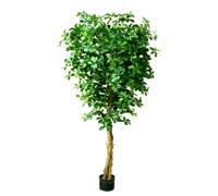 Leaf 180cm Fire Retardant Black Olive Tree with 2925 Leaves and Natural Trunk - 180cm - 180cm - Green