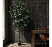 Leaf 180Cm Fire Retardant Black Olive Tree With 2925 Leaves And Natural Trunk