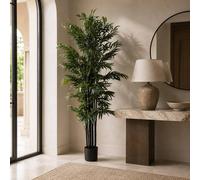 Leaf 200cm Artificial Fire Retardant Natural Bamboo Tree Premium in Green Leaf Green