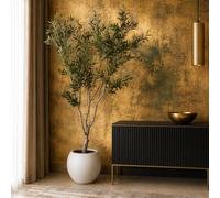 Leaf 200cm XXL Artificial Olive Tree with Decorative Planter Premium in Green Leaf Green
