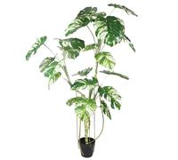 Leaf 210cm Variegated Monstera Realistic Artificial Tree in Green Leaf Green