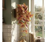 Leaf 30Cm Artificial Trailing Pink And Green Caladium Premium