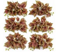 Leaf 30Cm Pack Of 6 X Artificial Trailing Pink And Green Caladium