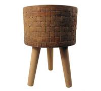 Leaf 36Cm X 25Cm Woven Effect Composite Large Planter