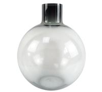 Leaf 40cm Grey Smoke Bottle Glass Vase Leaf Grey