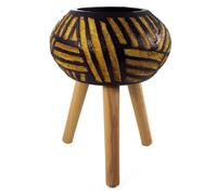 Leaf 45cm x 34cm Bali Composite Oval Large Planter in Dark Brown | Size: 45 cm x 34 cm Leaf Dark Brown 45 cm x 34 cm