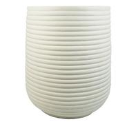 Leaf 46Cm X 40Cm Mikos Extra Large Ridged Composite Planter - Stone Colour