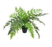Leaf 50cm Luxury Artificial Evergreen Fern Plant in Green Leaf Green