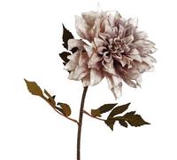 Leaf 55cm Artificial Dahlia Flower Stem Dusty Pink Leaf Pink