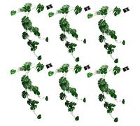 Leaf 6 x 100cm Artificial Hanging Trailing Monstera Plant in Green | Size: 6 x 100 cm Leaf Green 6 x 100 cm