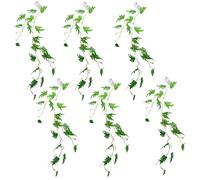 Leaf 6 x 100cm Artificial Hanging Trailing Philodendron Small Plant in Green | Size: 6 x 100 cm Leaf Green 6 x 100 cm