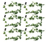 6 x 180cm Artificial Hanging Trailing Variegated Monstera Plant Leaf Green One Size