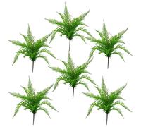 Leaf 6 x 60cm Artificial Bushy Dixie Wood Fern Dark Green Plant | Size: 6 x 60 cm Leaf Green 6 x 60 cm