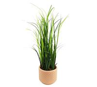 Artificial Grass Plant Peach Dusty Pink Ceramic Planter - Pink