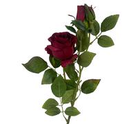 Leaf 60cm Artificial Red Rose Flower Leaf Red